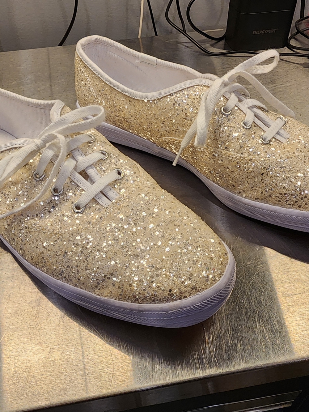 Keds Glitter Lace-Up Sneakers 10